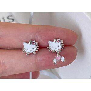 Hello Kitty Cartoon Stud Earrings – Cute & Trendy Jewelry for Women & Girls